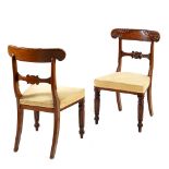 Eight mahogany chairs England, 19th century h. 87 cm