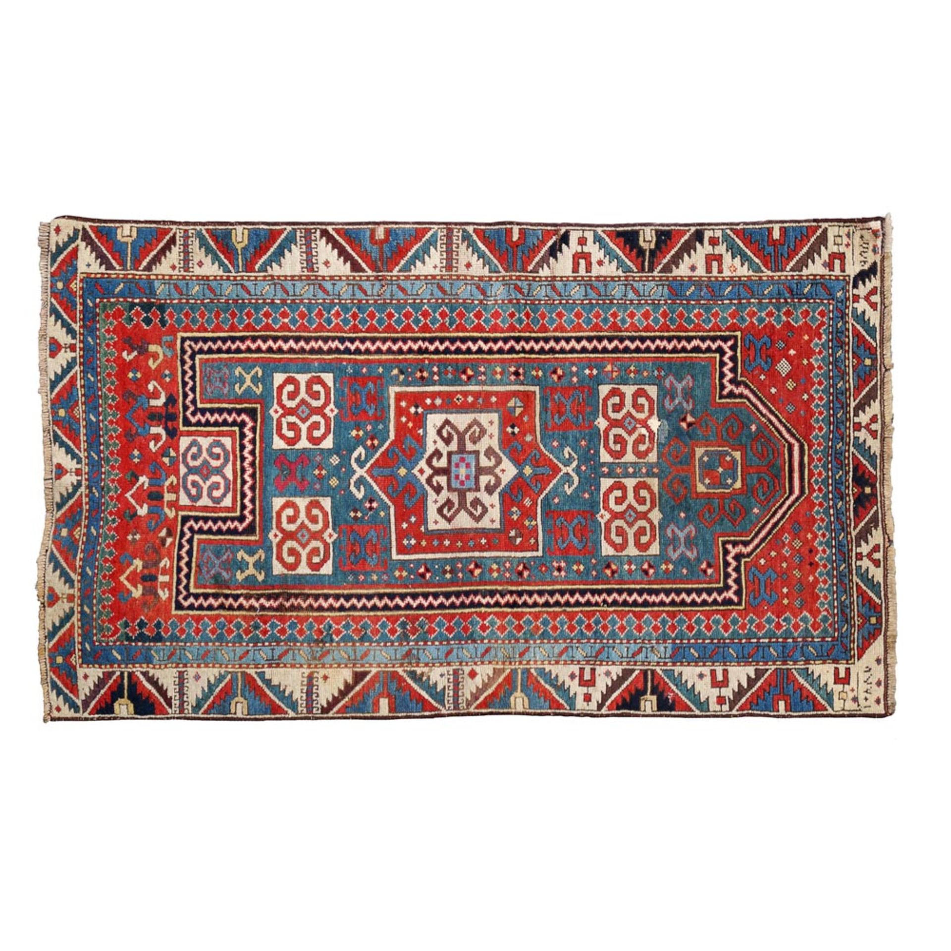 An antique Caucasian carpet 19th century 145x87 cm.