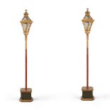 Pair of giltwood lanterns Italy, 18th-19th century h. 260 cm.