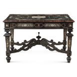 Ebonized wood table Italy, 19th century 80x124x75 cm.