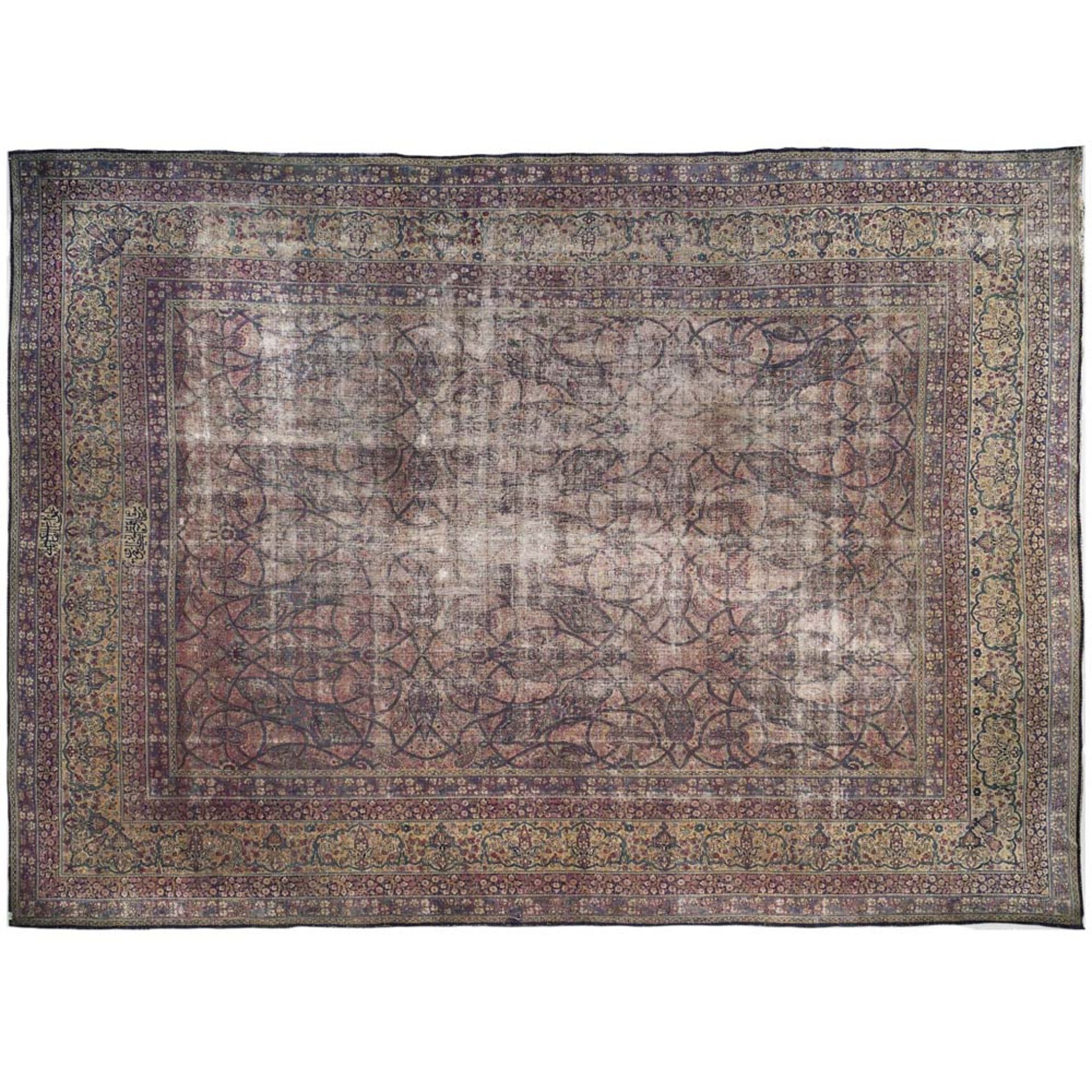 Kirman Lavel carpet Persia, 19th century 410x270 cm.
