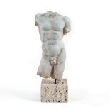 White marble sculpture Italy, 19th-20th century 49x16x16 cm.