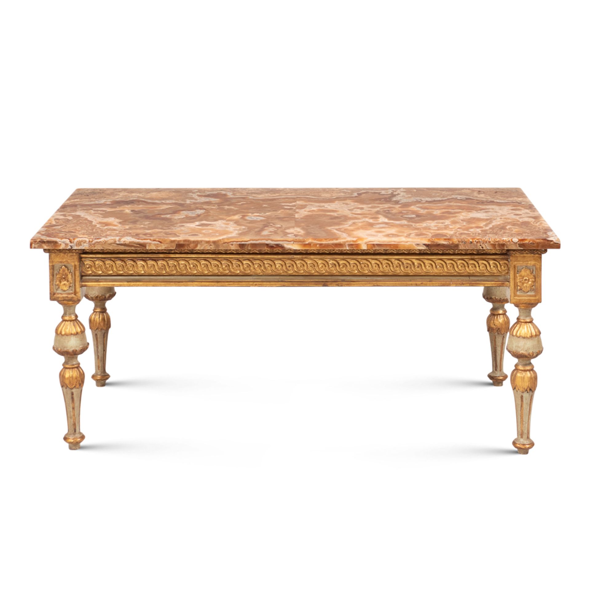Lacquered and gilt wood coffee table Italy, 18th-19th century 47x105x58 cm