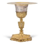 Silver and gilded copper Chalice Italy, 18th-19th century h. 20 cm.- d. 16 cm.