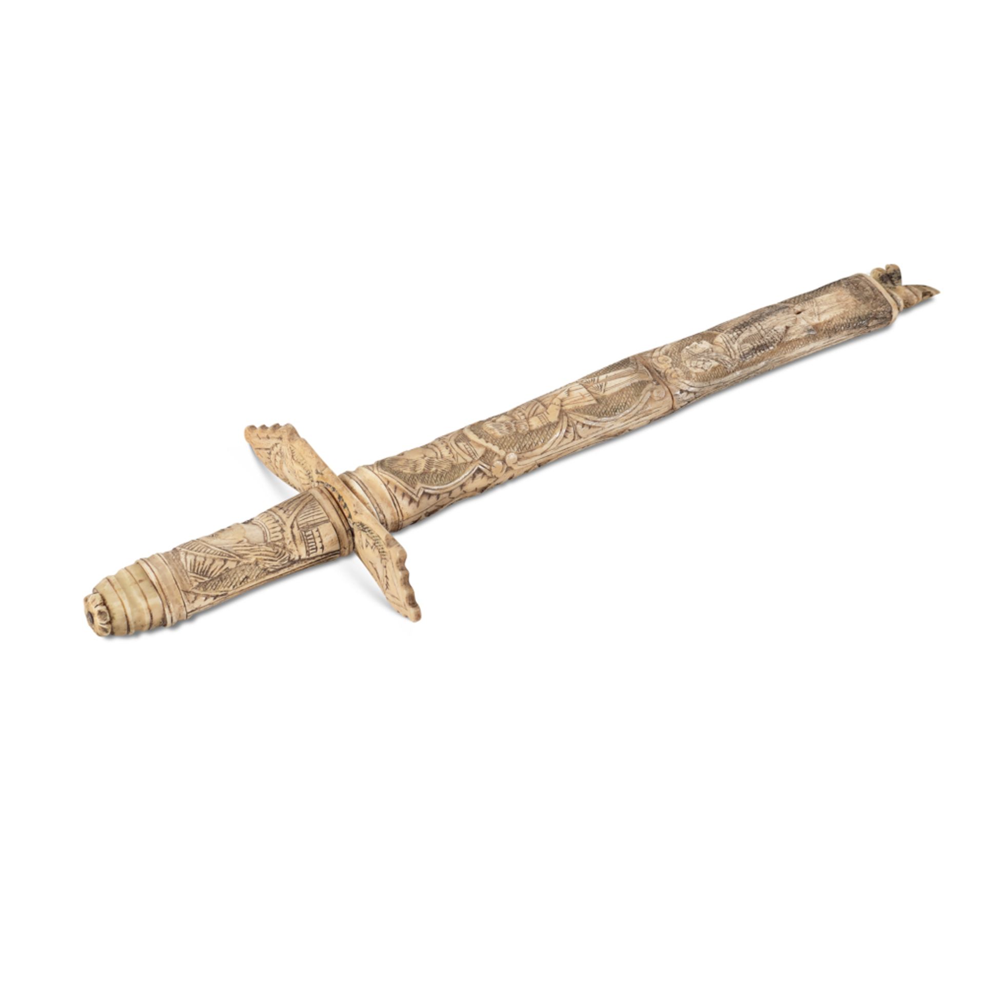 Bone dagger Germany, 17th-18th century l. 52 cm.