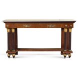 Mahogany Impero style console early 20th century 108x100x50 cm.