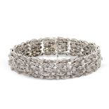 18kt white gold and diamond bracelet 1950/60s weight 37,2 gr