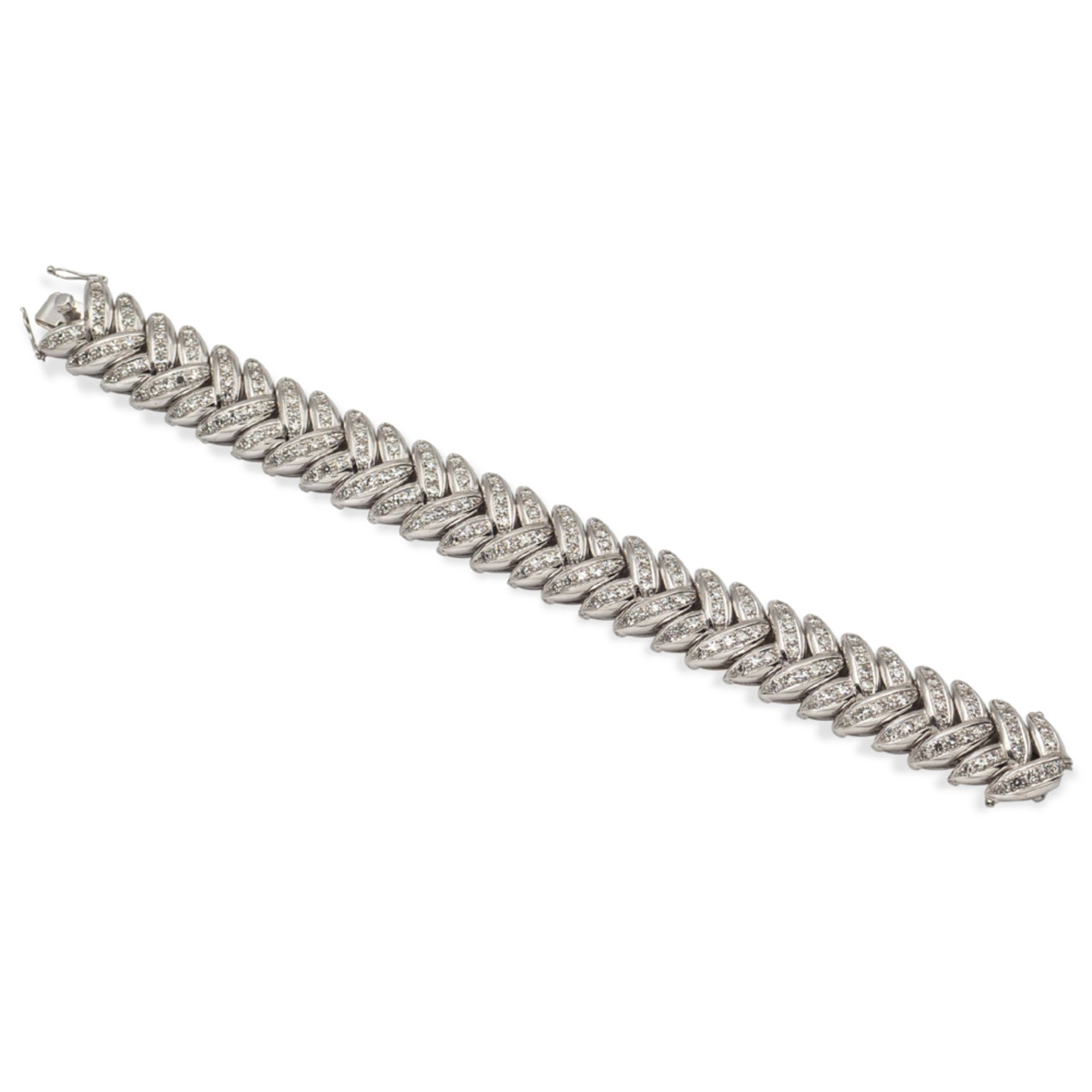 18kt white gold and diamond bracelet weight 80 gr. - Image 2 of 2