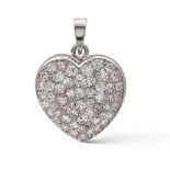 18kt white gold heart pendant weight 5,4 gr.