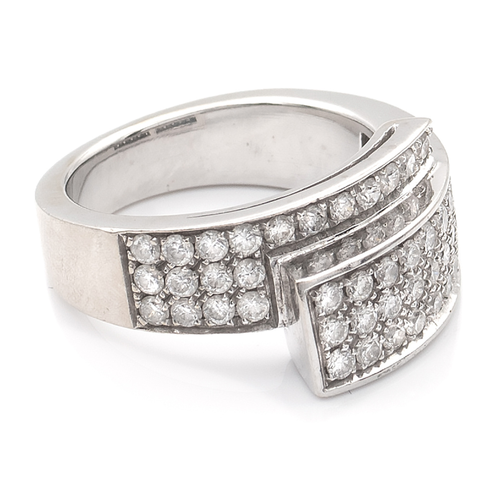 White gold and diamond contrariè ring weight 9,2 gr. - Image 2 of 2