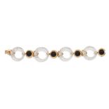 Boucheron Paris, 18kt yellow gold and rock crystal bracelet marked France weight 63,8 gr