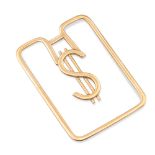 18kt yellow gold money clip weight 15,6 gr.