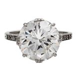 Solitaire ring with diamond ct 5,02 4,6 gr.