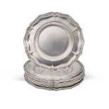 Silver dessert Italy, 20th century d. 18,5 cm. circular bodies with shaped profiles, weight 2584