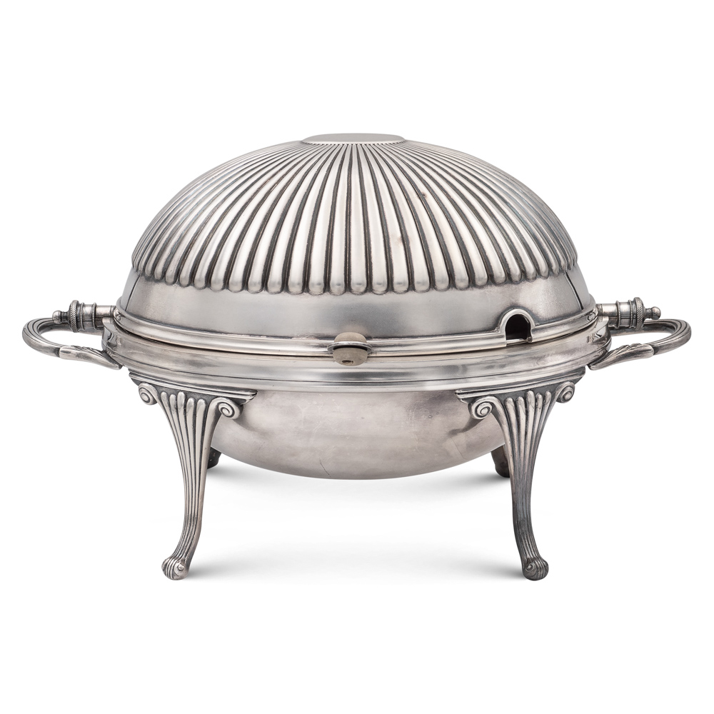 Old Sheffield food warmer Birmingham, 19th-20th century 24x38x26 cm. Barker Brothers manufacture