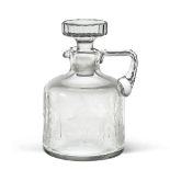 Crystal liqueur bottle Bohemia, 20th century h. 17 cm
