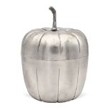 Silver ice bucket Italy, 20th century 24x16 cm. pumpkin-shaped, thermal interior, gross weight