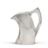 Silver jug Italy, 20th century h. 24 cm. plain body with handle, weight 744 gr.