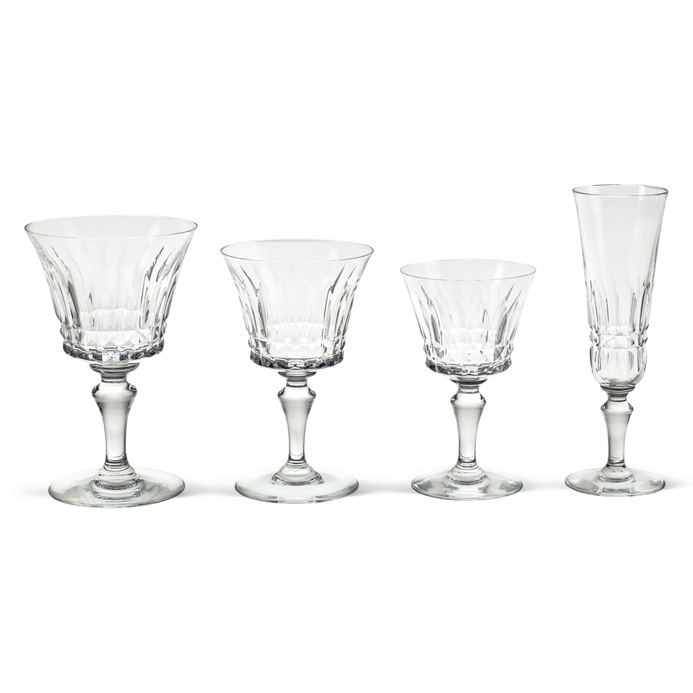 Baccarat, crystal glass service (40) France, 20th century maximum h. 17 cm. Piccadilly model,