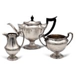 Group of silver plated metal objects (3) England, 20th century a) Mappin & Webb manifacture