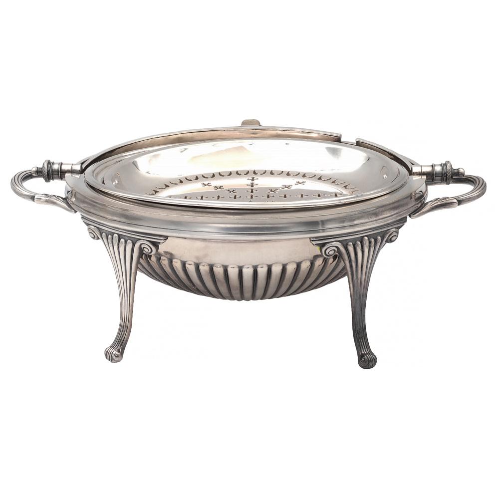 Old Sheffield food warmer Birmingham, 19th-20th century 24x38x26 cm. Barker Brothers manufacture - Image 2 of 2