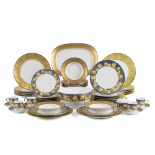 Lalique, Limoges manufacture, porcelain table service (87) France, 20th century Coquelicots d'or
