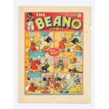 Beano No 17 (1938). Bright covers, small piece out of RH cover overhang, Pg 3 lower margin piece