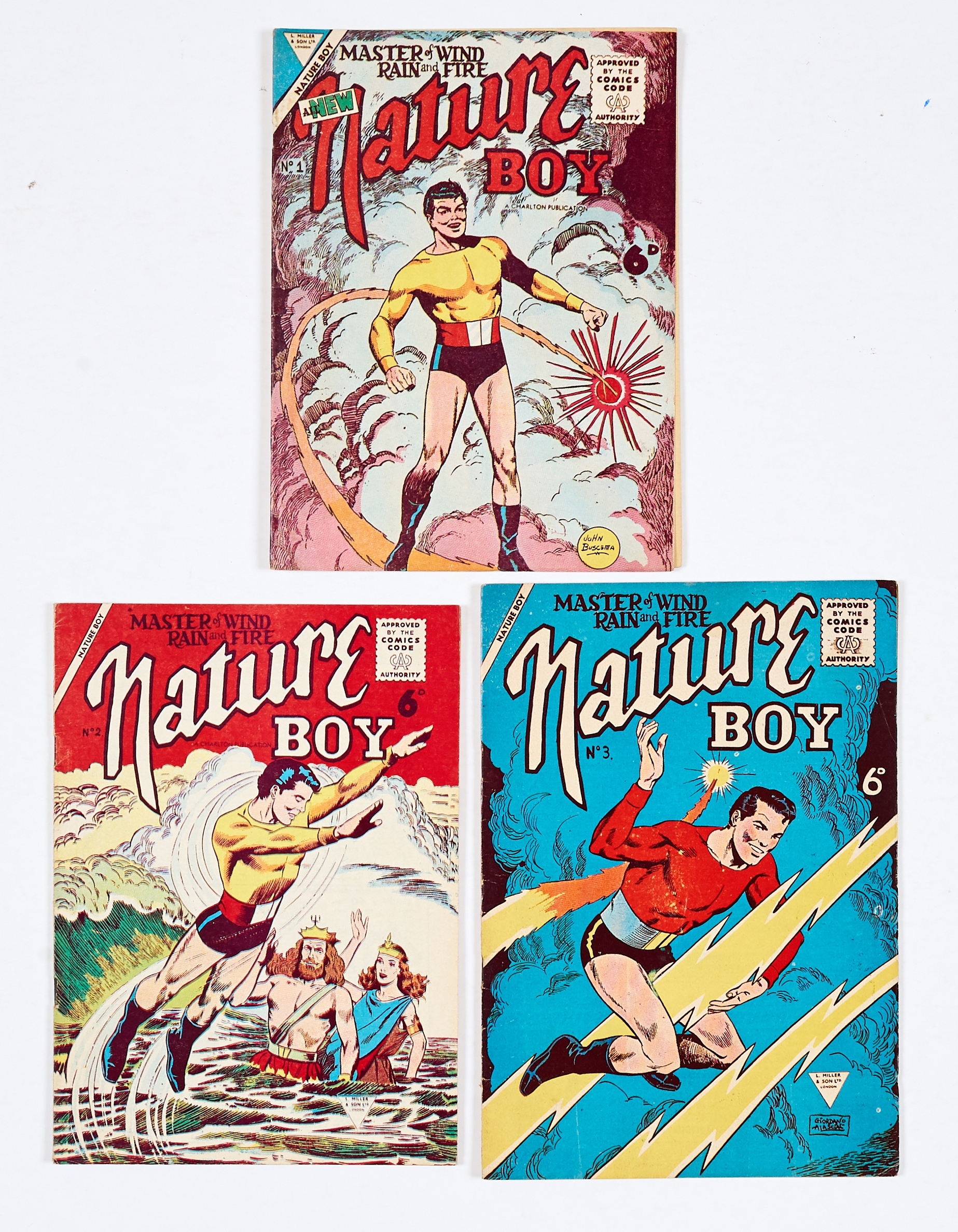 Nature Boy (1957 L Miller) 1-3. Charlton reprints complete run with John Buscema and Dick Giordano