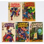 Captain America (1969) 109-113. #113 cents copy [vg/fn] (5). No Reserve