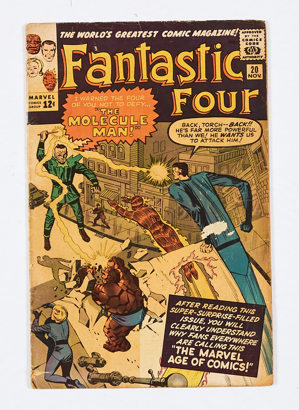 Fantastic Four 20 (1963). Cents copy. Cover scrape and dull cover [gd]. No Reserve