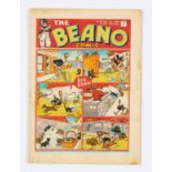 Beano 20 (1938). Bright cover colours with one spine tear and one margin tear. Cream/light tan