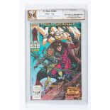 X-Men 266 (1990). PGX 9.5 NM+. Signed by Chris Claremont and Andy Kubert. White pages, case front