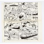 Soggy the Sea Monster original artwork (1974) drawn and signed by Richard T. Nixon from Shiver and