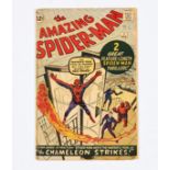 Amazing Spider-Man 1 (1963). Cents copy. Light staining to cover, Marvel chipping to right-hand