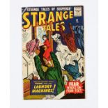 Strange Tales 61 (1958). Cents copy. Worn spine with upper staple rust migration [vg-fn]. No