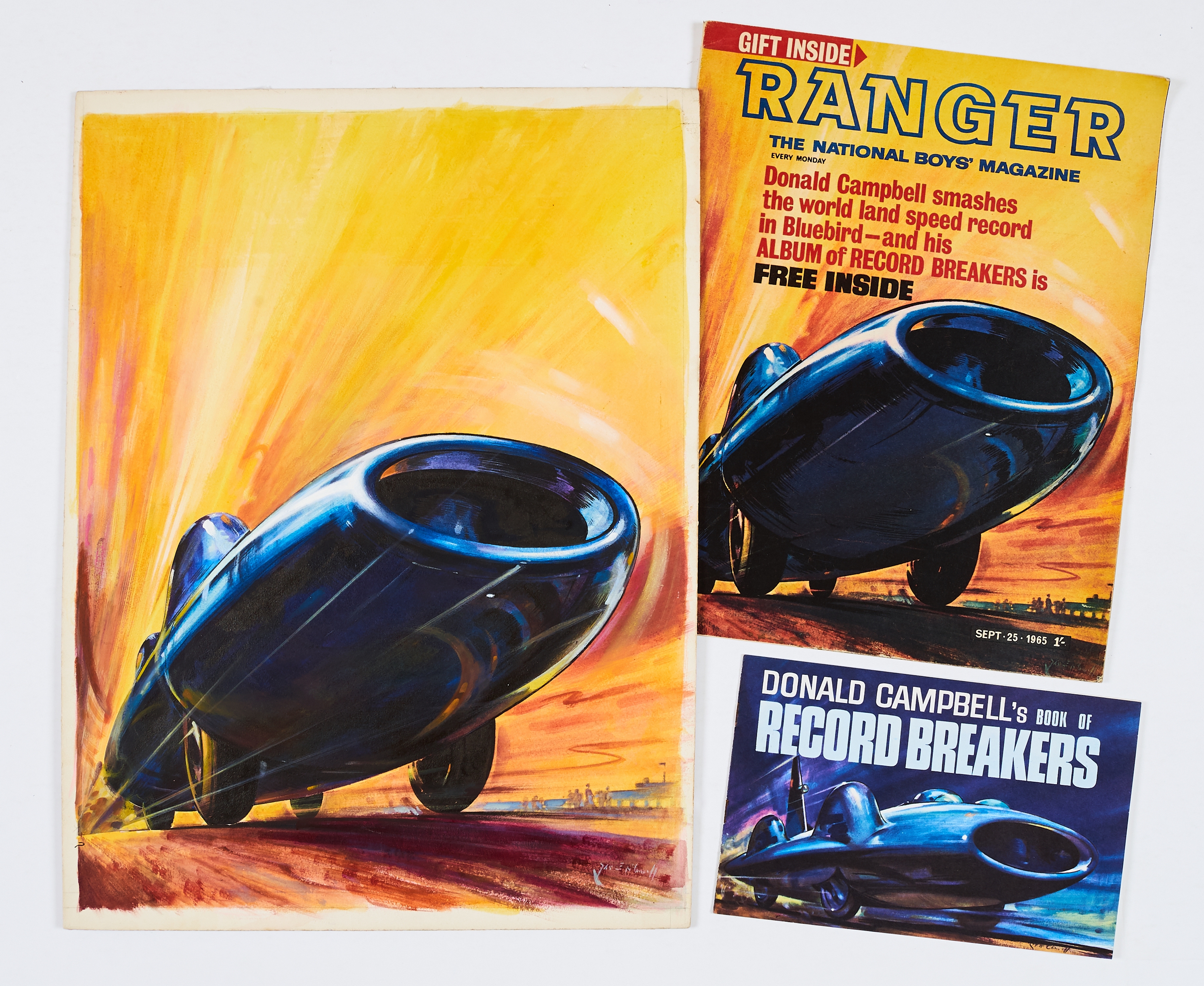 Bluebird original front cover artwork (1965) from Ranger No 2 painted and signed by James E