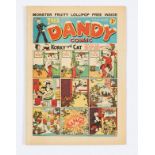 Dandy 53 (1938) 1st 'snow capped' Xmas Issue. Pg 13 illustrated ad for first Dandy Monster Comic.