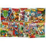 Thor (1969-71) 164, 166, 168, 169, 173, 183, 184, 186, 188-192. All cents bar #166 [vg+/fn/vfn-] (