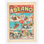 Beano 19 (1938). Bright cover colours, spine tears with small archival tape repair. Cream/light