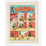 Dandy No 9 (1938). Bright colours, front cover RH edge with slight foxing and a few small edge tears