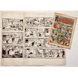 Our Gang original double-page artwork (1939) by Dudley Watkins from the Dandy No 67, March 11 1939