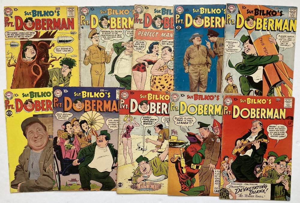 Sgt Bilko's Pvt. Doberman (1958-60) 1-8, 10, 11. #1 [vg], 2, 3, 6 [gd], balance [vg/fn-] (10). No