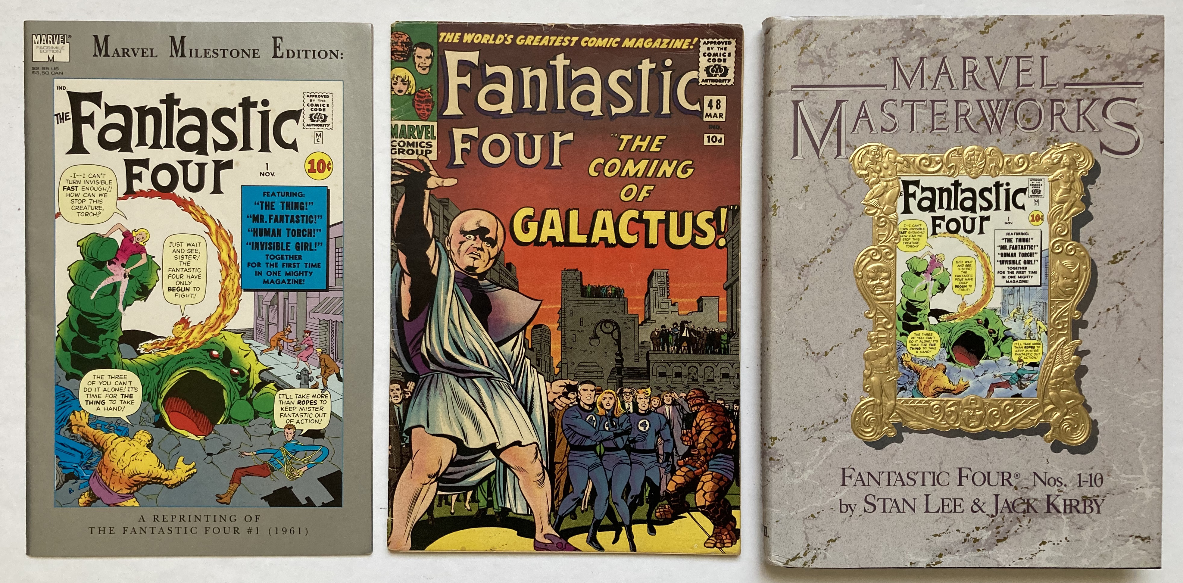 Fantastic Four 48 (1966) with Marvel Masterworks Vol. 2 containing Fantastic Four 1-10 and Fantastic