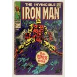 Iron Man 1 (1968). Original staples off-centre. Other small staples have been added to this book,