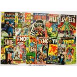 Captain America/Thor plus (1970-74). Captain America 124, 129, 136, 146, Iron Man 8, Hulk 110,