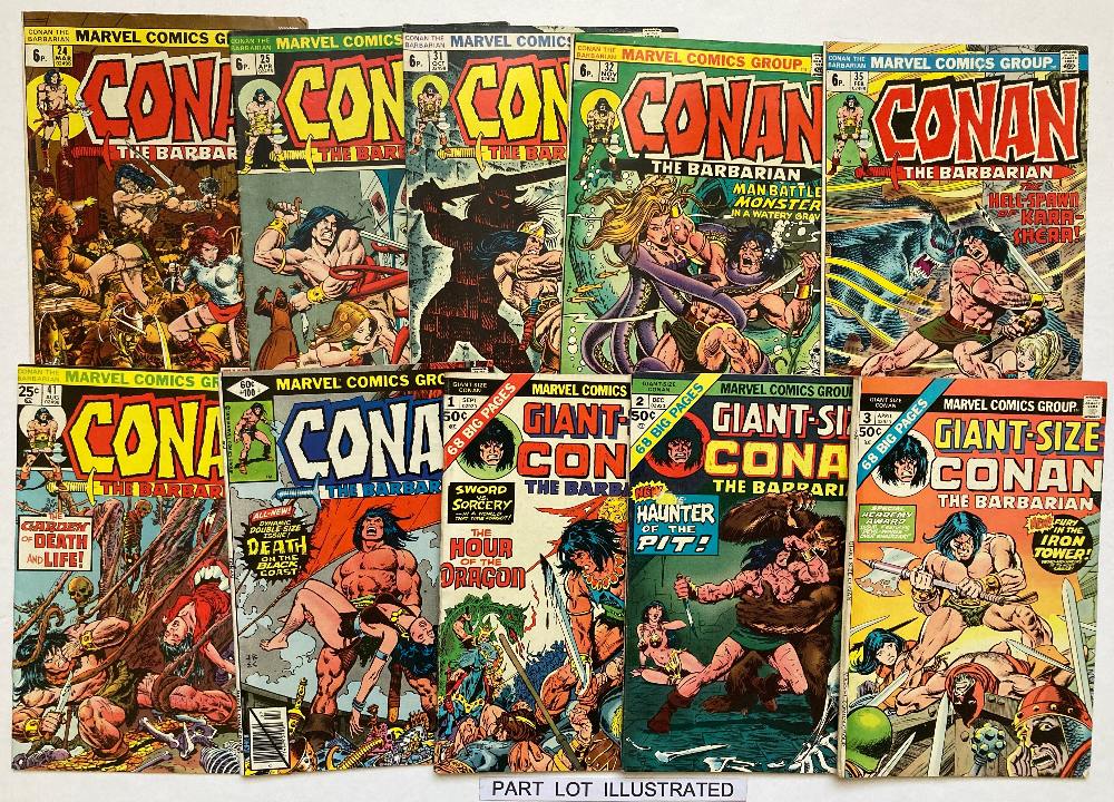 Conan (1973-74) 22-26, 28, 31-35, 41, 48, 100, Conan King-Size Annual 2, 6, Giant-Size Conan 1, 2,