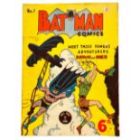 Batman 1 (1950 K.G. Murray Australian reprint). Small cover scrape, light tan pages [vg]