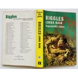 Biggles Looks Back (1965 1st ed Hodder & Stoughton). Clean, fresh hardback book with white pages and