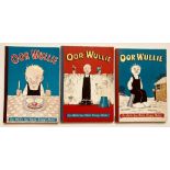 Oor Wullie Books (1956, 1958, 1960). 1956 [vg+], 1958 [vg+], 1960 Front cover 2 ins scrape [vg-] (