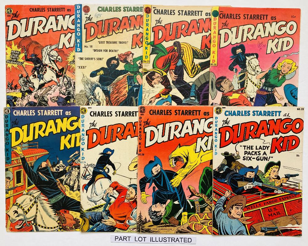 Durango Kid 17-29 (1952-54 Magazine Enterprises). #17 origin of Durango Kid. Most issues with Fred
